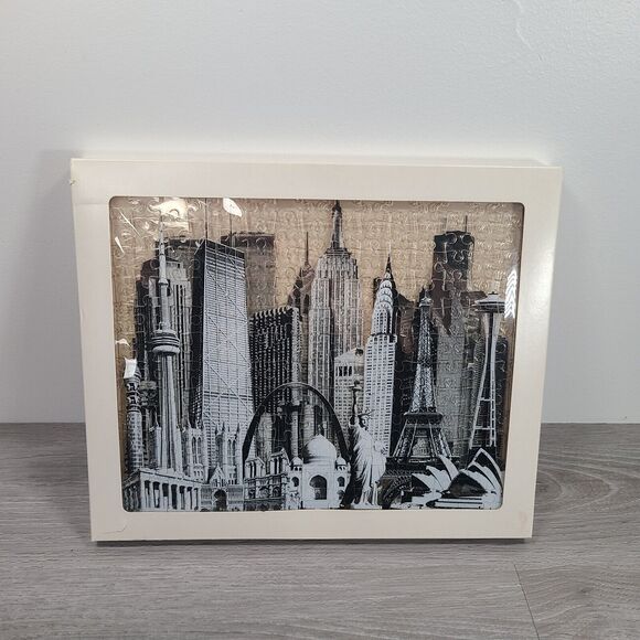 Vintage 1992 3D City Skyline Jigsaw Puzzle Size Gray White NEW in Box - Picture 1 of 8